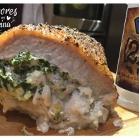 Lomo Relleno de Espinacas y Queso Crema