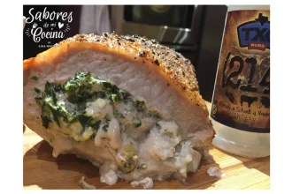 Lomo Relleno de Espinacas y Queso Crema