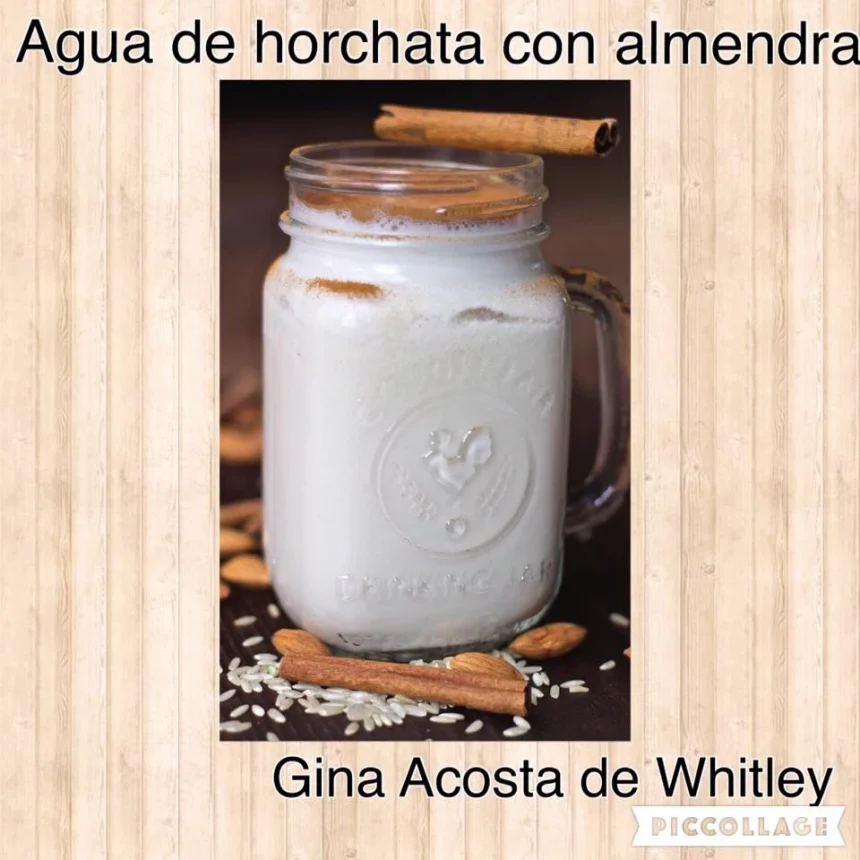 Agua de Horchata con Almendra Servida