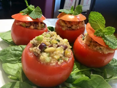 Tomates rellenos de Quinoa 2 Tomates rellenos de Quinoa