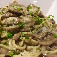 Espagueti con champiñones