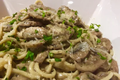 Espagueti con champiñones