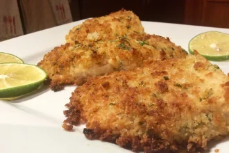 Salmón en costra de Parmesano