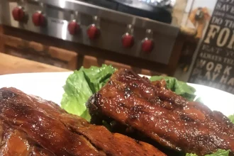 Costillas a la miel y soya