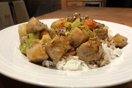 Puerco a la miel-ajonjolí