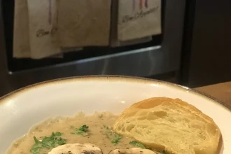 Crema de champiñones Portobello bebe