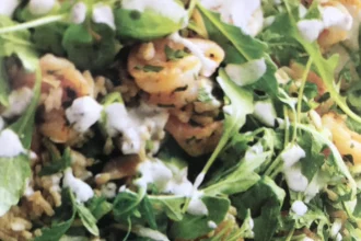 Ensalada de Arugula con Camarón