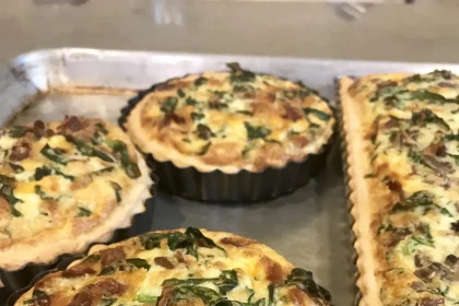 Quiche de espinacas y tocino