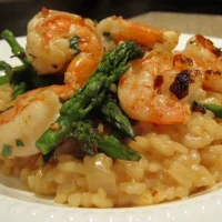 Risotto de camarón con espárragos 34 Risotto de camarón con espárragos