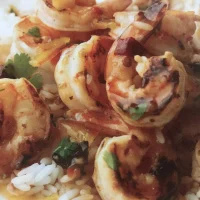 Camarones al Chipotle con Naranja
