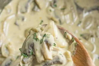 Champiñones en salsa Bechamel