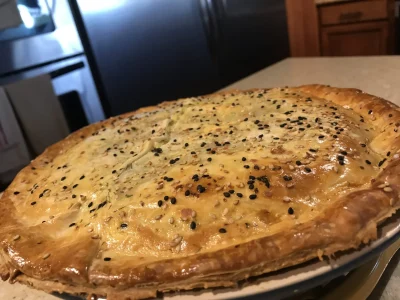 Quiche de Salmón con Queso Feta