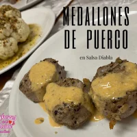 Medallones de Puerco en Salsa Diabla 25 Medallones de Puerco en Salsa Diabla