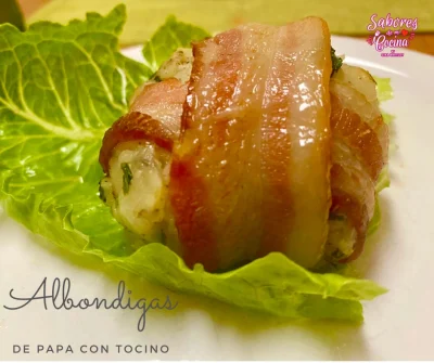 Albondigas de Papa con Tocino 8 Albondigas de Papa con Tocino