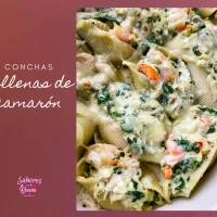 Conchas rellenas de camarón