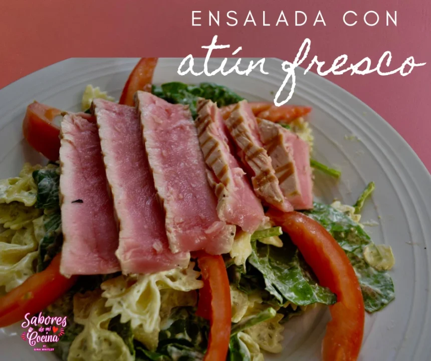 Ensalada con atún fresco