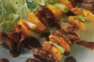 Kabobs de Carne Teriyaki