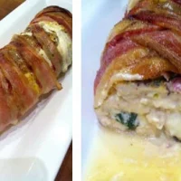 Rollo de Pollo relleno de espinacas y queso