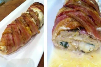 Rollo de Pollo relleno de espinacas y queso