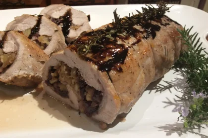Lomo de Puerco relleno de Manzana y Arándanos
