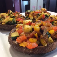 Champiñones Portobello rellenos