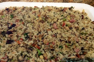 Arroz salvaje con champiñones balsámicos
