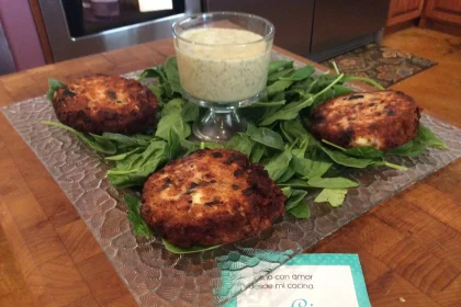 Tortitas de Salmon Mediterraneas