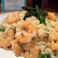 Risotto de camarones y espárragos 33 Risotto de camarones y espárragos