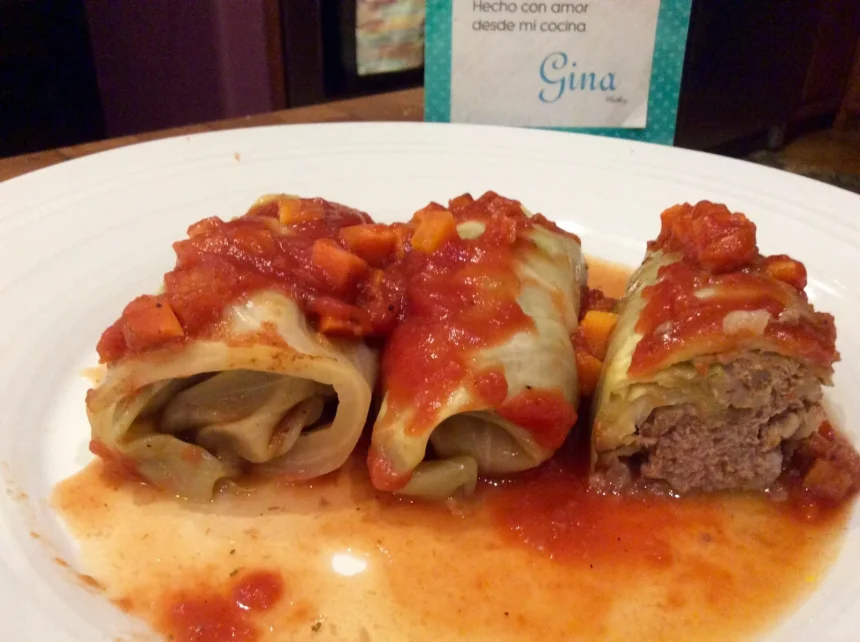 Rollitos de Col rellenos al eneldo