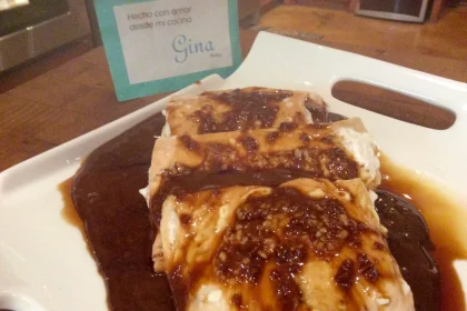 Salmon al horno con glase de Bourbon