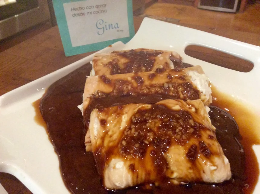 Salmon al horno con glase de Bourbon