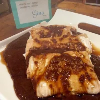 Salmon al horno con glase de Bourbon