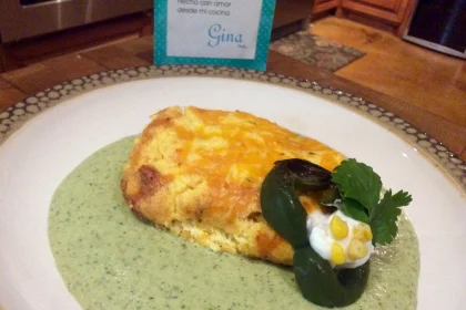 Pastel de Elote, Pollo y Poblano