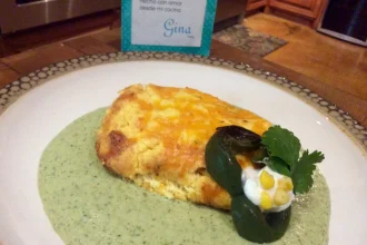 Pastel de Elote, Pollo y Poblano