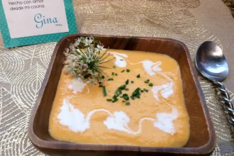 Crema de zanahoria y curry