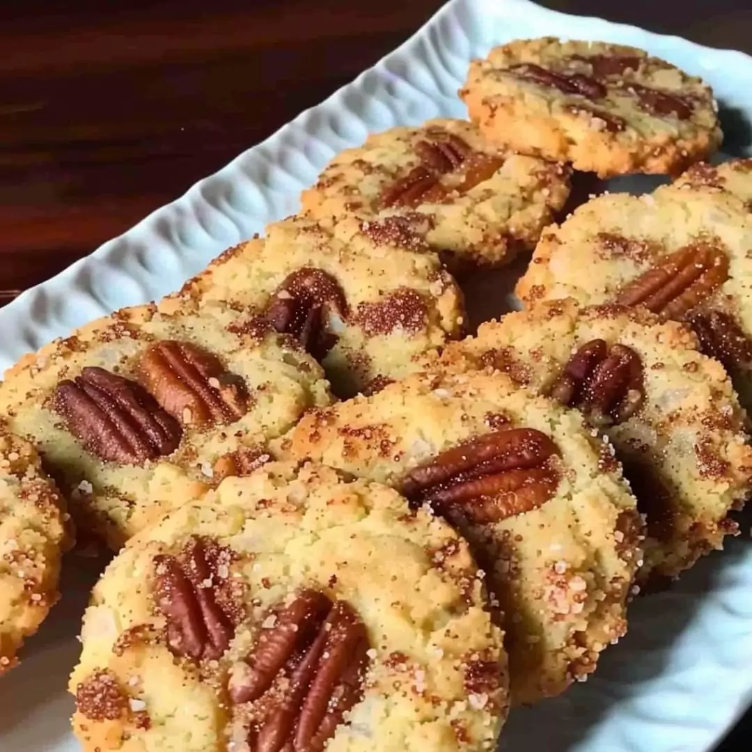 Homemade orange and walnut cookies freshly baked with a crispy texture and citrus aroma