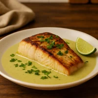 Filete de Pescado en Salsa de Coco y Curry Verde: Sabor Tropical del Mar