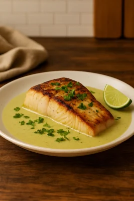 Filete de Pescado en Salsa de Coco y Curry Verde 8 Filete de Pescado en Salsa de Coco y Curry Verde