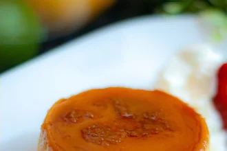 Flan de Queso, postre de cremoso queso