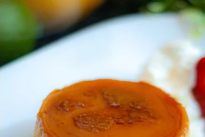 Flan de Queso, postre de cremoso queso