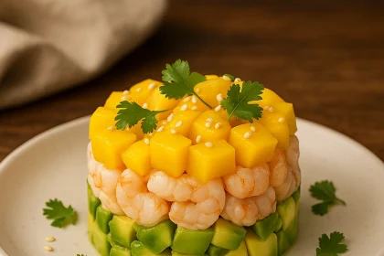 Receta de Tartár de Aguacate y Camarón con Mango: un plato fresco y nutritivo