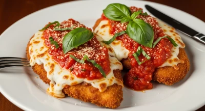 Pechugas de pollo a la parmesana 2 Pechugas de pollo a la parmesana