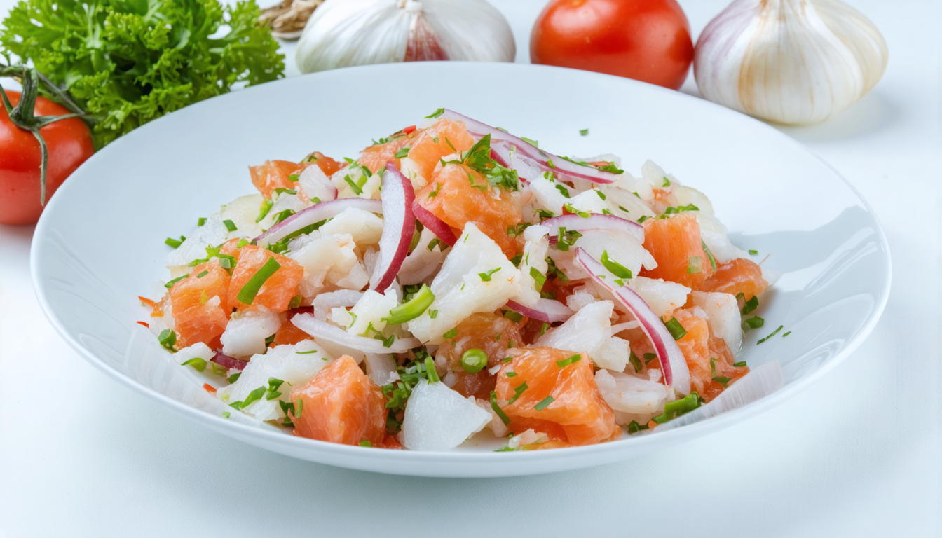 Ceviche de Sierra al Estilo 16 Discover our delicious sierra ceviche al estilo, a traditional recipe that combines the freshness of fish, the acidity of citrus, and flavorful spices. An iconic dish of Latin American cuisine, perfect for awakening your palate.