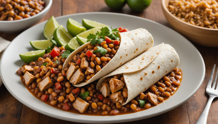 descubre cómo preparar deliciosos burritos de pollo y frijol, una receta fácil y rápida para disfrutar de un platillo mexicano lleno de sabor y nutrientes. ¡perfecta para cualquier ocasión!
