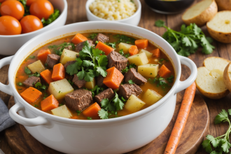 disfruta de una receta tradicional de caldo de res con verduras, perfecta para compartir en familia. sabor casero, ingredientes frescos y preparación fácil. ¡ideal para los días fríos!