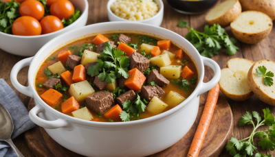 Caldo de res con verduras