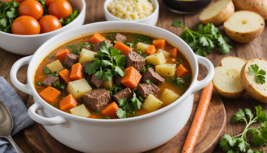 disfruta de una receta tradicional de caldo de res con verduras, perfecta para compartir en familia. sabor casero, ingredientes frescos y preparación fácil. ¡ideal para los días fríos!