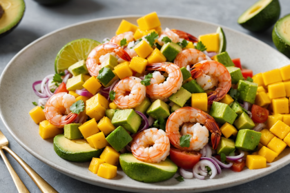 descubre cómo preparar un delicioso ceviche de camarón y mango con aguacate. una receta fresca, fácil y perfecta para el verano. ¡sorprende a todos con este plato lleno de sabor tropical!
