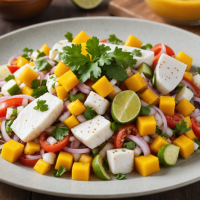 descubre cómo preparar un refrescante ceviche de pescado con jícama y mango, una receta fácil y llena de sabores tropicales para sorprender en tus reuniones. ¡ideal para los días calurosos!