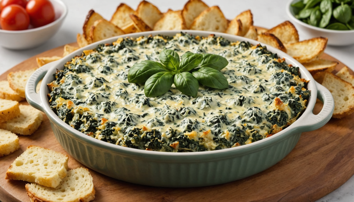 Dip de Espinaca con Alcachofa 16 discover how to prepare a delicious spinach and artichoke dip, perfect for sharing at gatherings and surprising your guests with its creamy flavor and easy preparation.